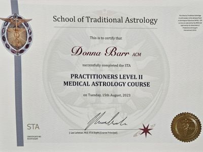 Medical Astrology Stamp 2 certification